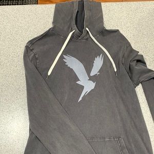 American Eagle, long sleeve tee shirt with a hood.